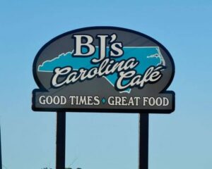 BJ's Carolina Cafe new sign